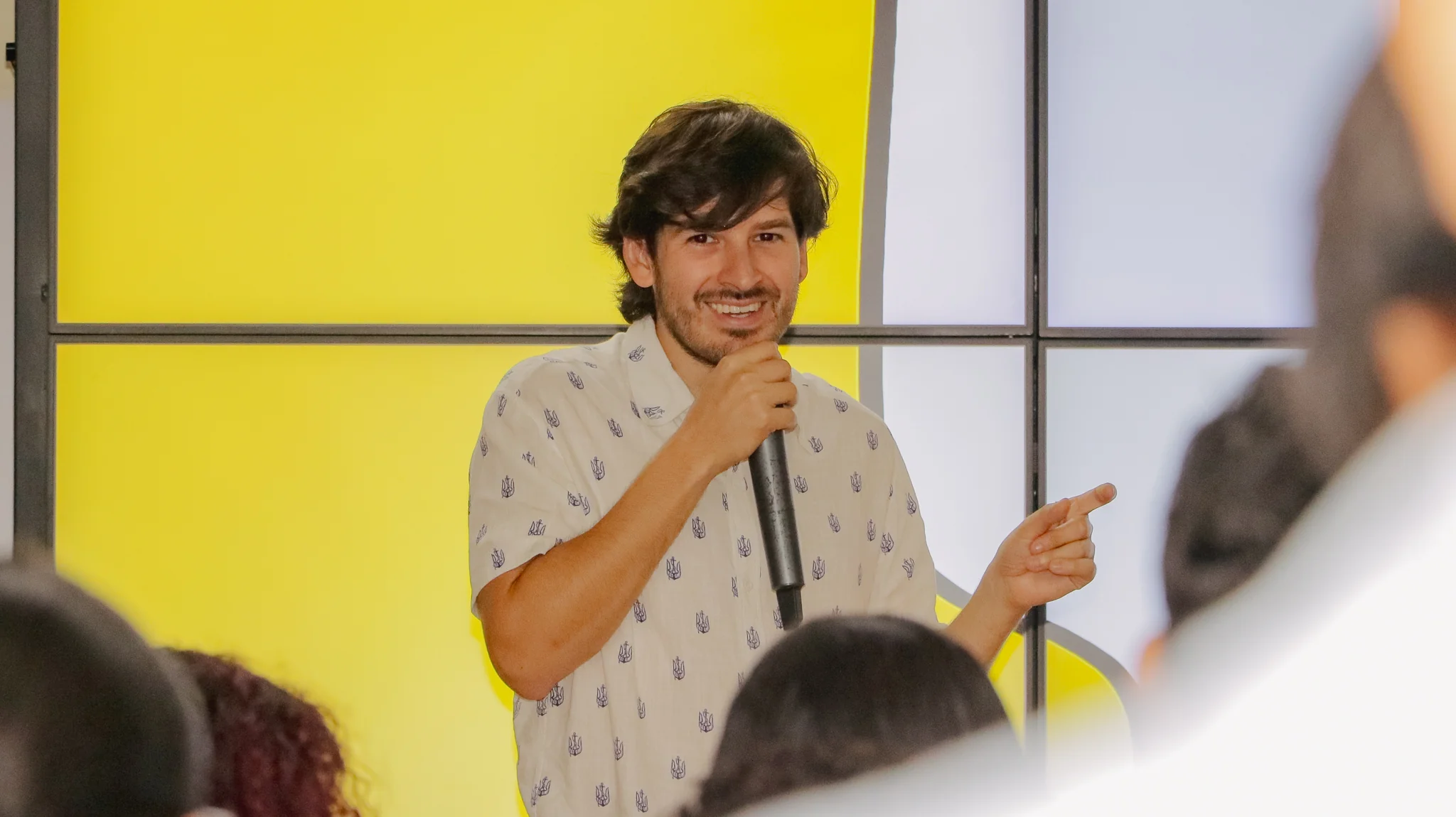 Nelson Inno speaking at a WeSpark event